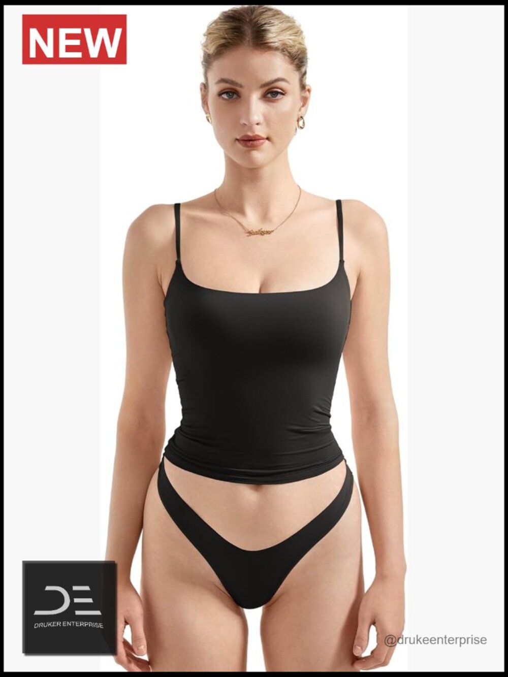 Double Lined Square Neck Tank Top Summer Y2K Going Out Cami Shirt